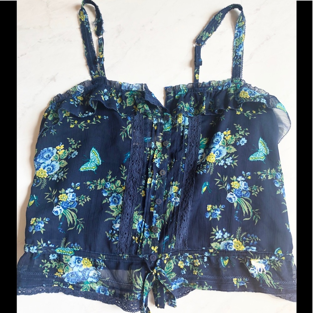 Abercrombie and Fitch butterfly print tank top